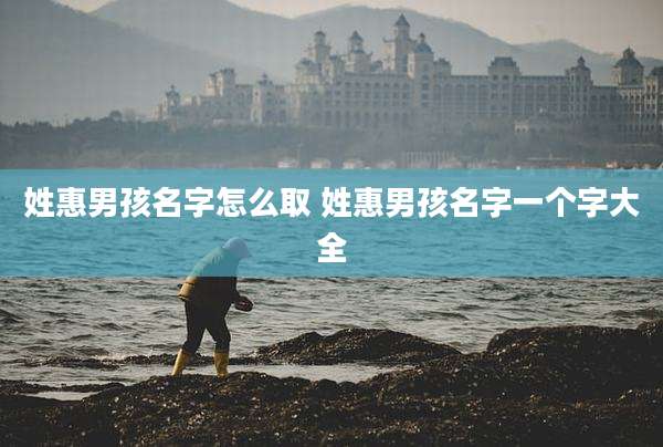 姓惠男孩名字怎么取 姓惠男孩名字一个字大全