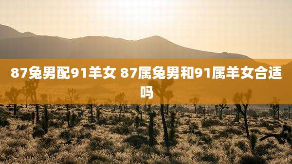 87兔男配91羊女 87属兔男和91属羊女合适吗