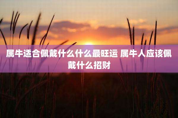 属牛适合佩戴什么什么最旺运 属牛人应该佩戴什么招财