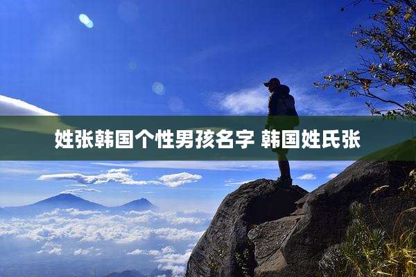 姓张韩国个性男孩名字 韩国姓氏张