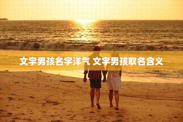 文字男孩名字洋气 文字男孩取名含义