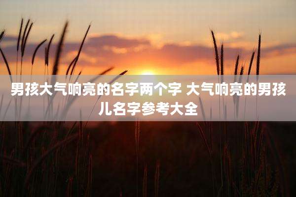 男孩大气响亮的名字两个字 大气响亮的男孩儿名字参考大全
