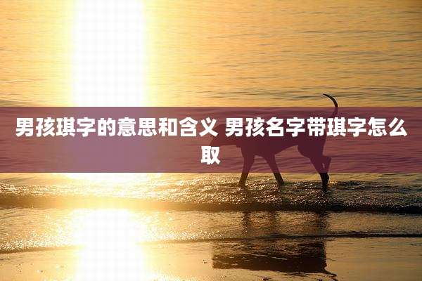 男孩琪字的意思和含义 男孩名字带琪字怎么取