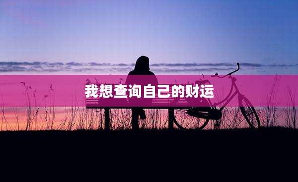 我想查询自己的财运
