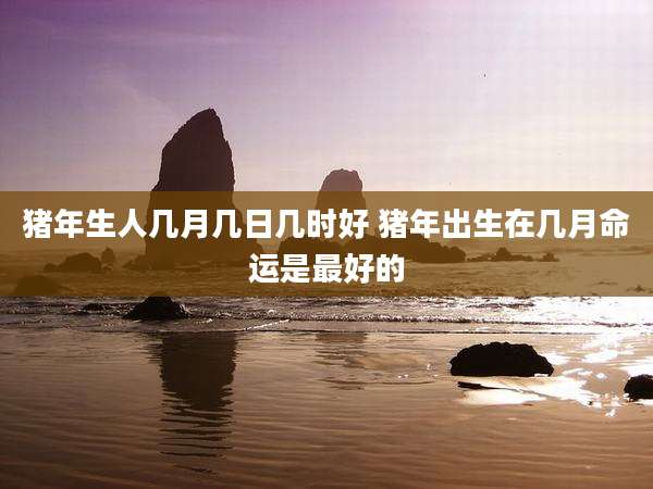 猪年生人几月几日几时好 猪年出生在几月命运是最好的