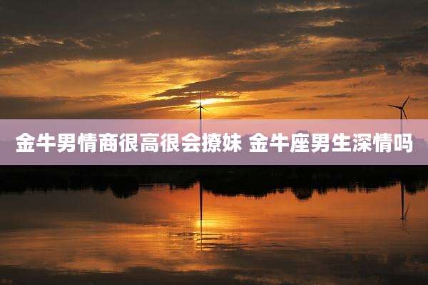 金牛男情商很高很会撩妹 金牛座男生深情吗