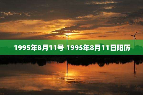 1995年8月11号 1995年8月11日阳历