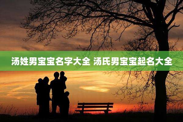 汤姓男宝宝名字大全 汤氏男宝宝起名大全