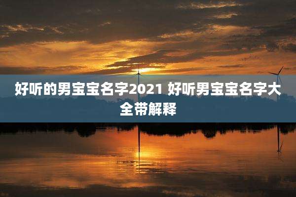 好听的男宝宝名字2021 好听男宝宝名字大全带解释