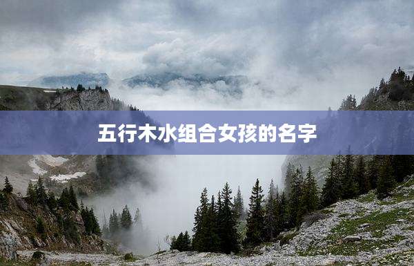 五行木水组合女孩的名字