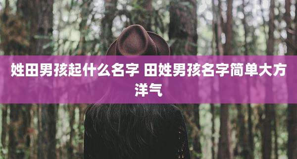 姓田男孩起什么名字 田姓男孩名字简单大方洋气
