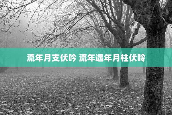 流年月支伏吟 流年遇年月柱伏呤