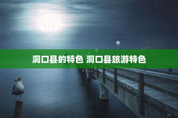 洞口县的特色 洞口县旅游特色