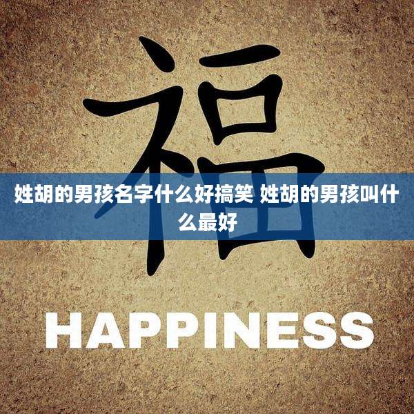 姓胡的男孩名字什么好搞笑 姓胡的男孩叫什么最好