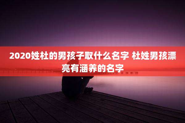 2020姓杜的男孩子取什么名字 杜姓男孩漂亮有涵养的名字