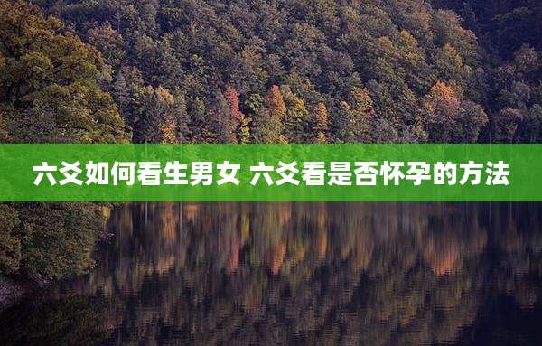 六爻如何看生男女 六爻看是否怀孕的方法