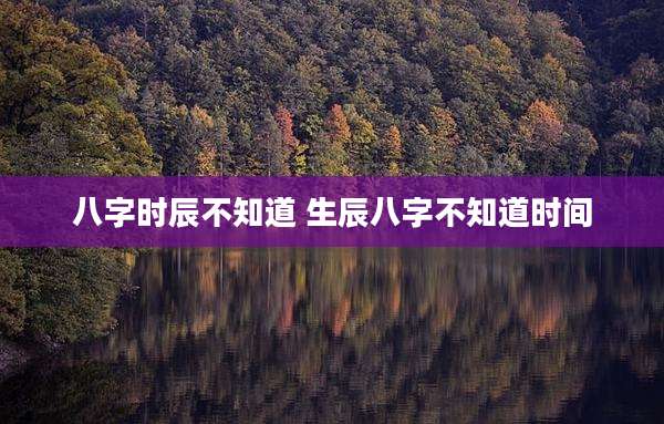 八字时辰不知道 生辰八字不知道时间