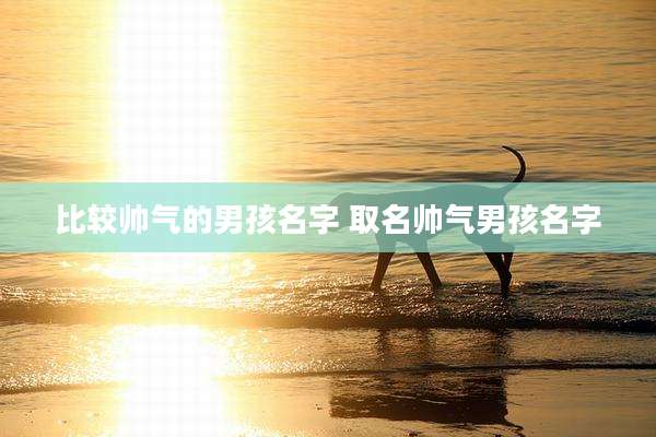 比较帅气的男孩名字 取名帅气男孩名字