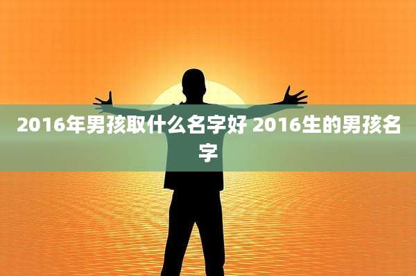 2016年男孩取什么名字好 2016生的男孩名字
