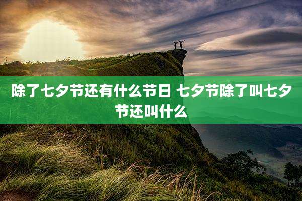 除了七夕节还有什么节日 七夕节除了叫七夕节还叫什么