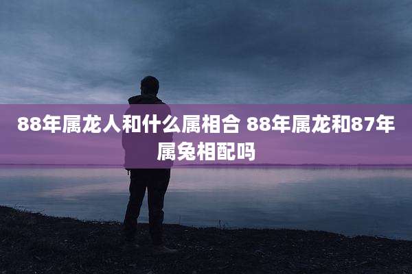 88年属龙人和什么属相合 88年属龙和87年属兔相配吗