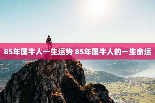 85年属牛人一生运势 85年属牛人的一生命运