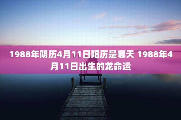 1988年阴历4月11日阳历是哪天 1988年4月11日出生的龙命运