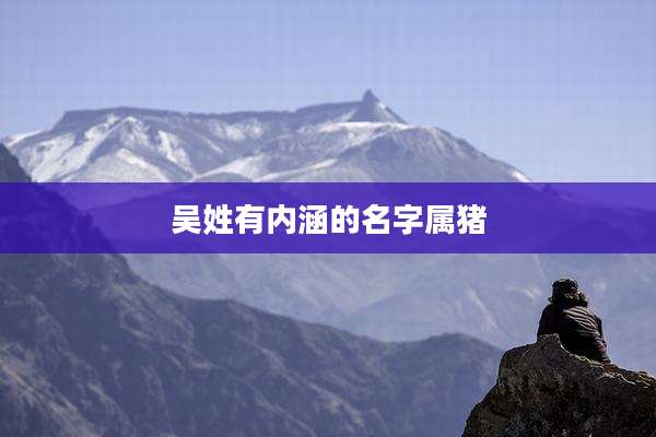 吴姓有内涵的名字属猪
