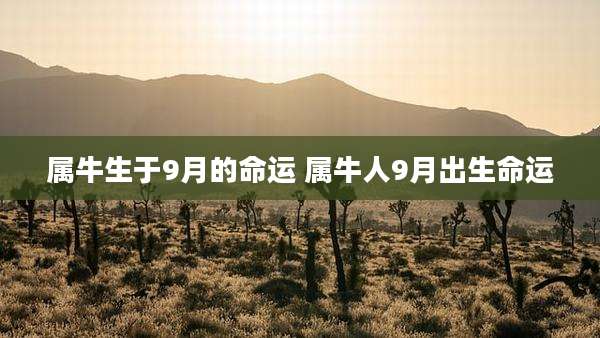 属牛生于9月的命运 属牛人9月出生命运