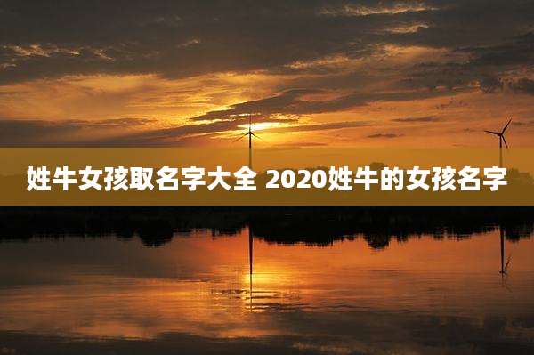 姓牛女孩取名字大全 2020姓牛的女孩名字