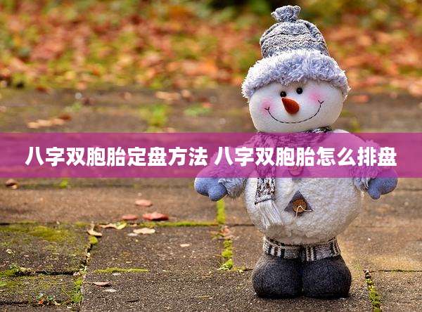 八字双胞胎定盘方法 八字双胞胎怎么排盘