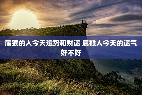 属猴的人今天运势和财运 属猴人今天的运气好不好