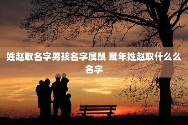 姓赵取名字男孩名字属鼠 鼠年姓赵取什么么名字