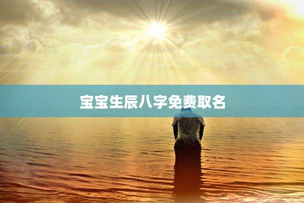 宝宝生辰八字免费取名