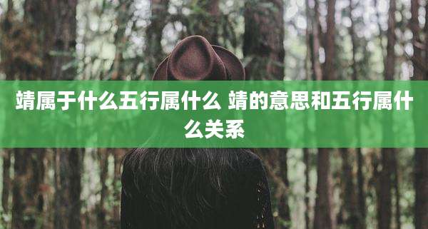 靖属于什么五行属什么 靖的意思和五行属什么关系