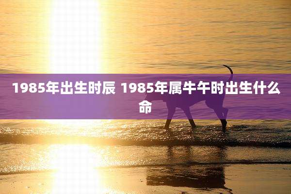1985年出生时辰 1985年属牛午时出生什么命