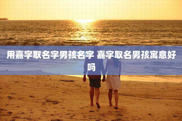 用嘉字取名字男孩名字 嘉字取名男孩寓意好吗