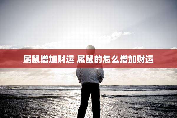 属鼠增加财运 属鼠的怎么增加财运