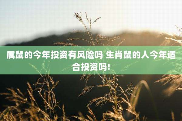 属鼠的今年投资有风险吗 生肖鼠的人今年适合投资吗!