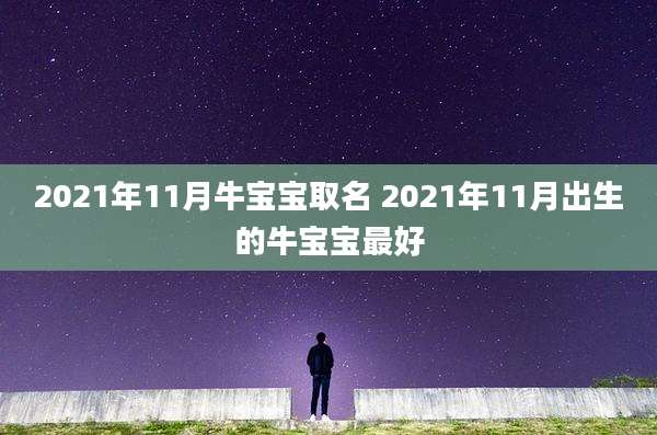 2021年11月牛宝宝取名 2021年11月出生的牛宝宝最好