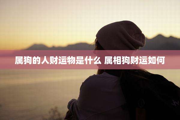属狗的人财运物是什么 属相狗财运如何