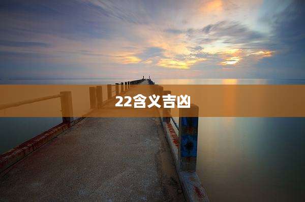 22含义吉凶