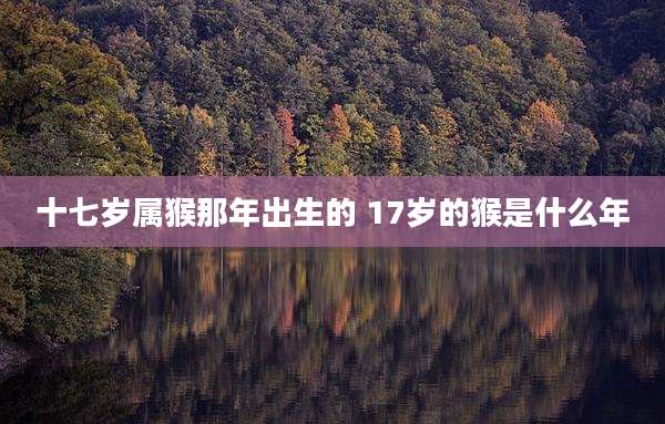 十七岁属猴那年出生的 17岁的猴是什么年