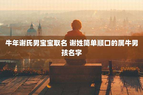 牛年谢氏男宝宝取名 谢姓简单顺口的属牛男孩名字