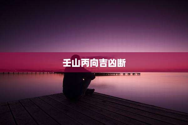 壬山丙向吉凶断