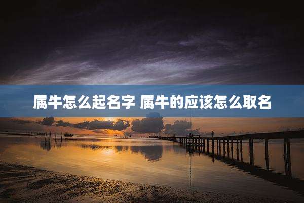 属牛怎么起名字 属牛的应该怎么取名