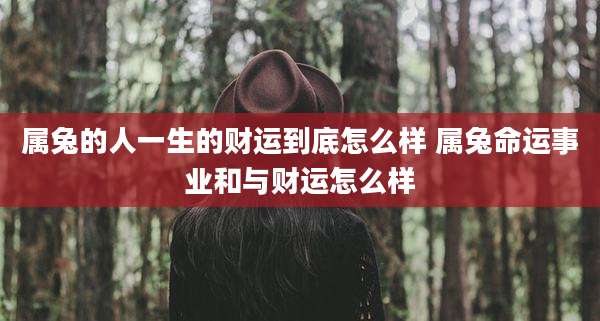 属兔的人一生的财运到底怎么样 属兔命运事业和与财运怎么样