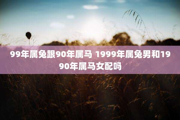 99年属兔跟90年属马 1999年属兔男和1990年属马女配吗