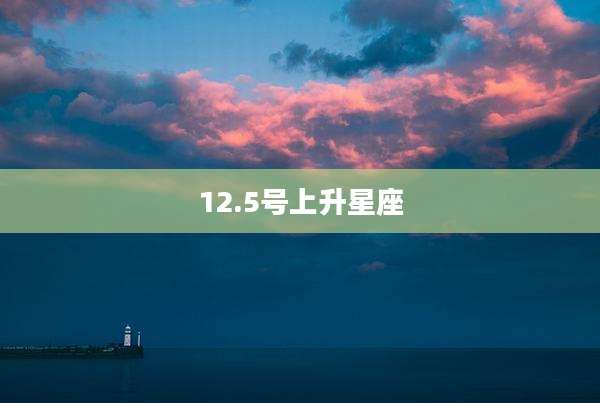 12.5号上升星座
