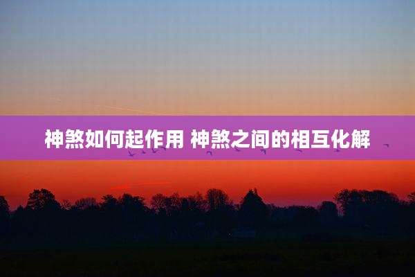 神煞如何起作用 神煞之间的相互化解